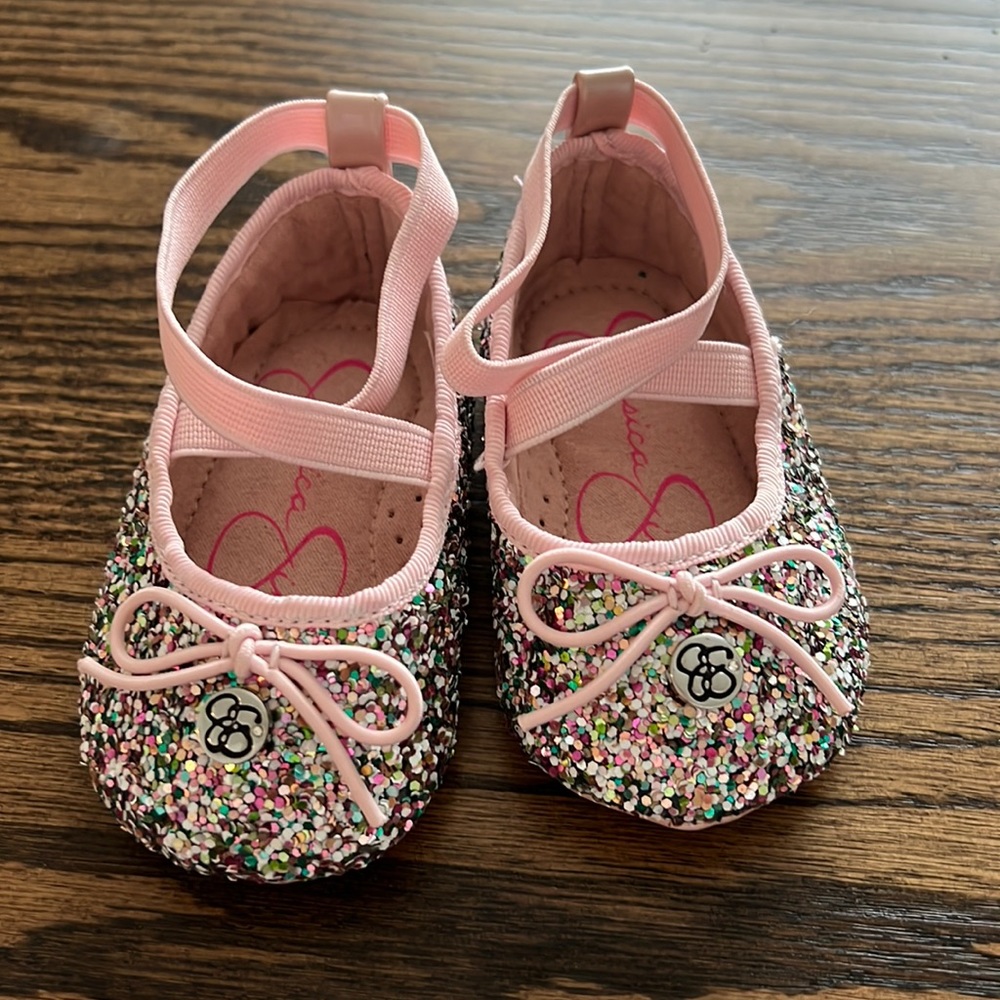NWOT Jessica Simpson Dasa glitter baby ballet flats